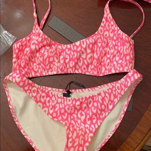 Brand new Triangl Maci pink leopard swim set